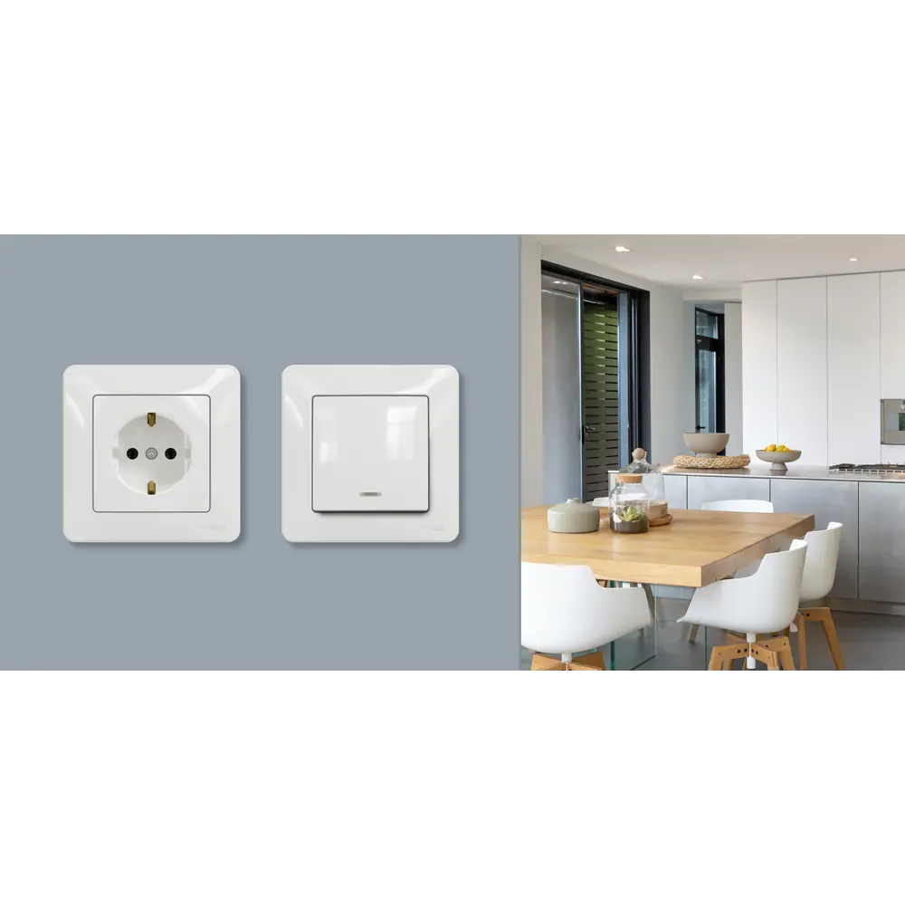 Переключатель проходной Systeme Electric Sedna Design 1 клавиша с подсветкой, цвет белый Sedna Design Elements STLM-2171328 - Вид №4