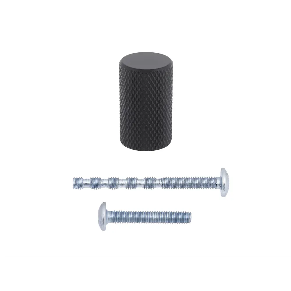 Мебельная ручка-кнопка Multimodis ЦАМ цвет матовый черный PALLADIUM STLM-2075921 - Вид №1