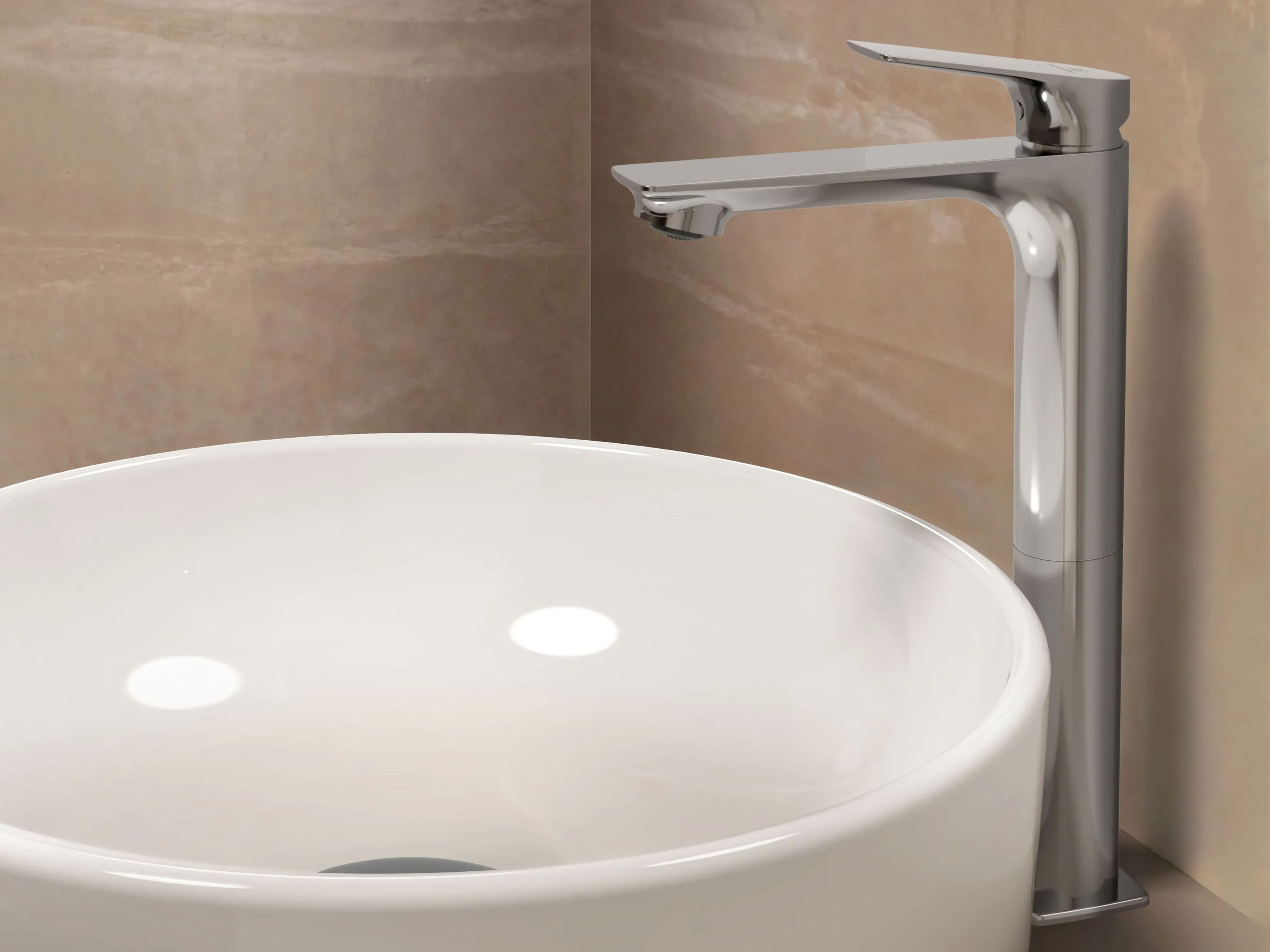 Высокий смеситель для раковины с автоматическим сливом Ideal Standard Ceralife C ARCH-00082197