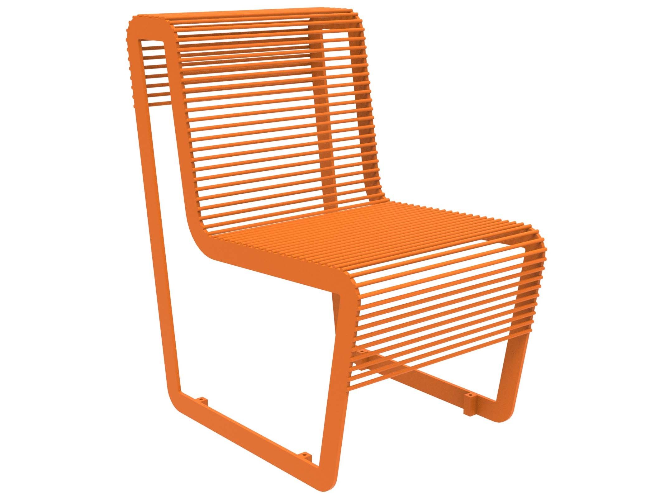 Оцинкованная стальная скамья со спинкой Lazzari Light ARCH-00005945 - Вид №2