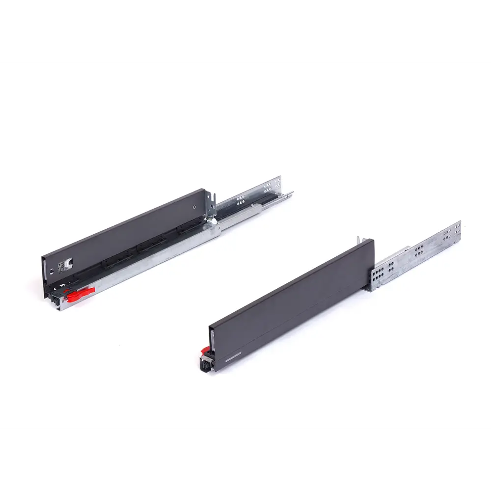 Комплект роликовых направляющих Flowbox h58 450 мм, сталь, цвет антрацит 85441345 STLM-2014444 Santreyd  - Вид №1