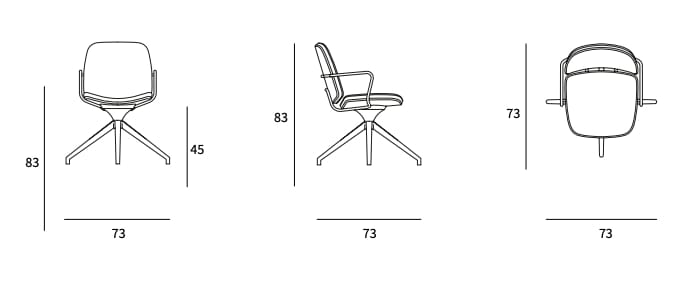 Поворотный операционный офисный стул с подлокотниками Nunc SVIB ARCH-00143496 - Вид №6