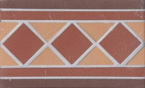 Square/Квадрат Подступенник мозаичный из клинкера (на сетке)  25х15