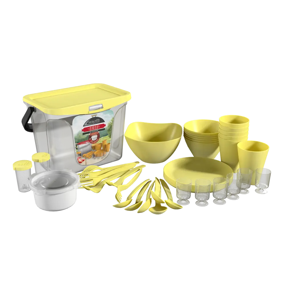Набор для пикника Berossi Party LM Лето цвет желтый 6 персон STLM-2003531