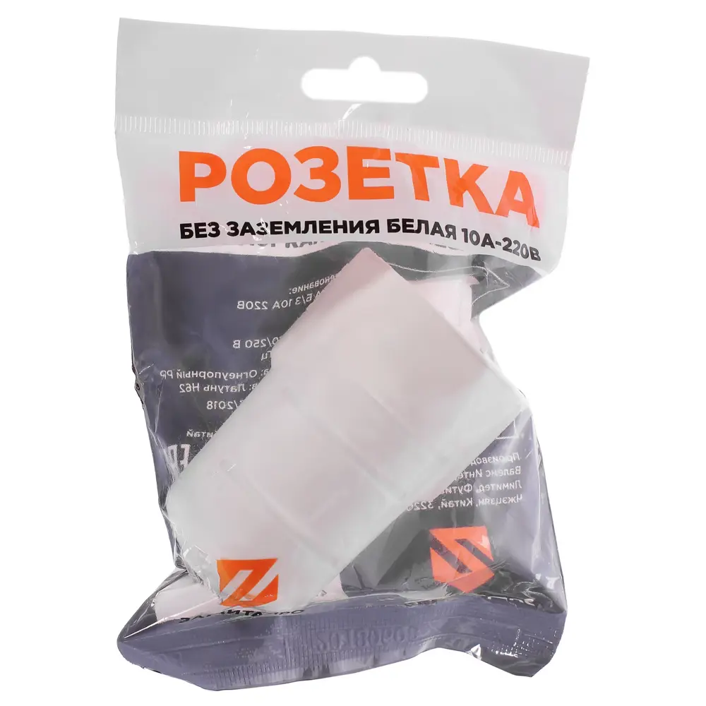 Розетка без заземления 10 А цвет белый Santreyd STLM-2086020 - Вид №2
