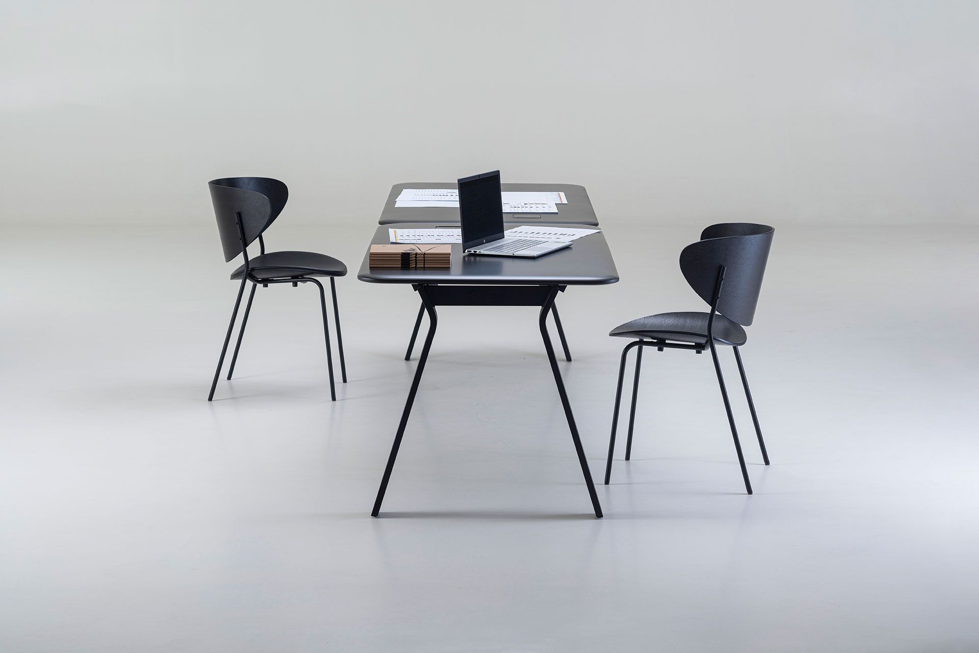 Рабочий стол из стали и дерева Nunc крыло ARCH-00108699 - Вид №1