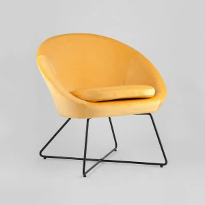 Кресло круглое мягкое оранжевое "Колумбия" STOOL GROUP ДИЗАЙНЕРСКИЕ 00-3881866 Оранжевый