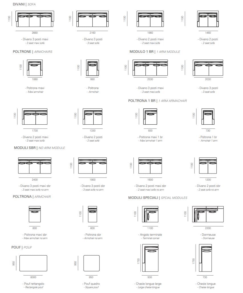 Тканевый диван с полуостровом Kico Living Complements ARCH-00003684 - Вид №2
