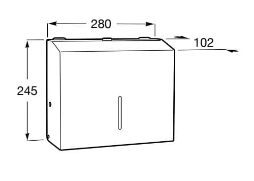 Диспенсер для салфеток из нержавеющей стали Roca Public ARCH-00136194 - Вид №4