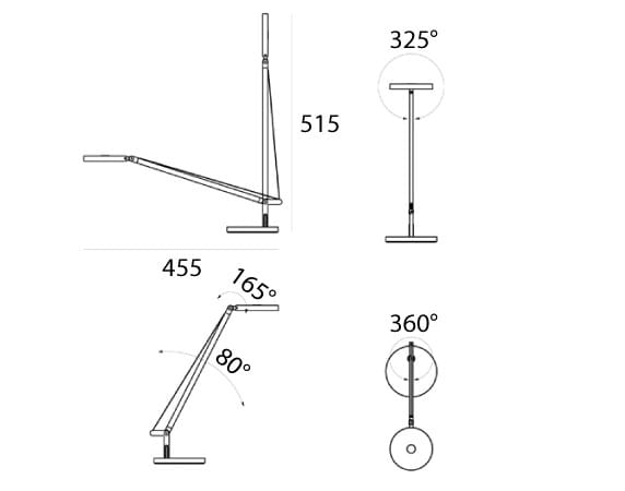 Литой алюминиевый светодиодный настольный светильник Artemide ARCH-00068175 - Вид №4