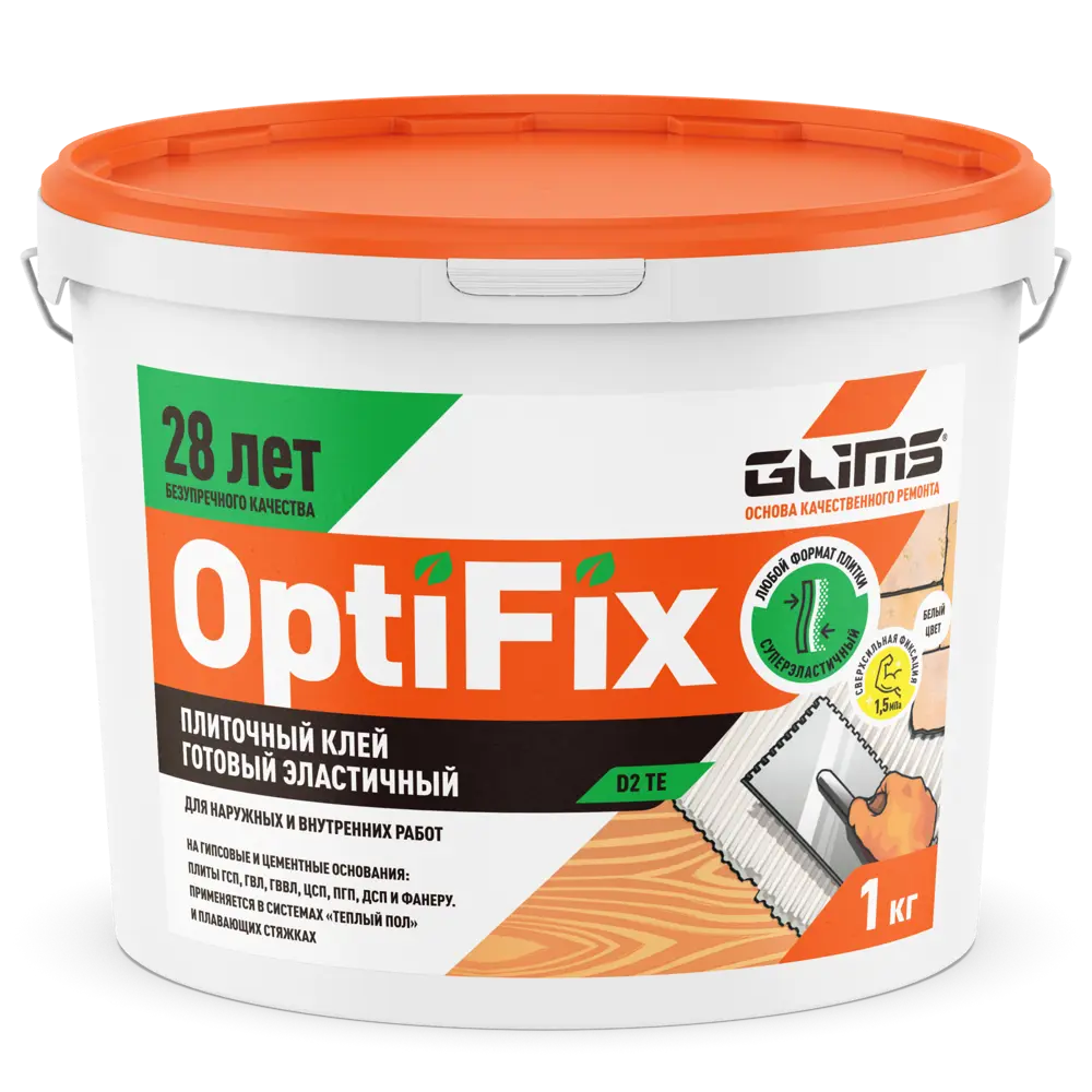 89887939 Клей для камня и плитки готовый Glims OptiFix 1 кг STLM-0080114