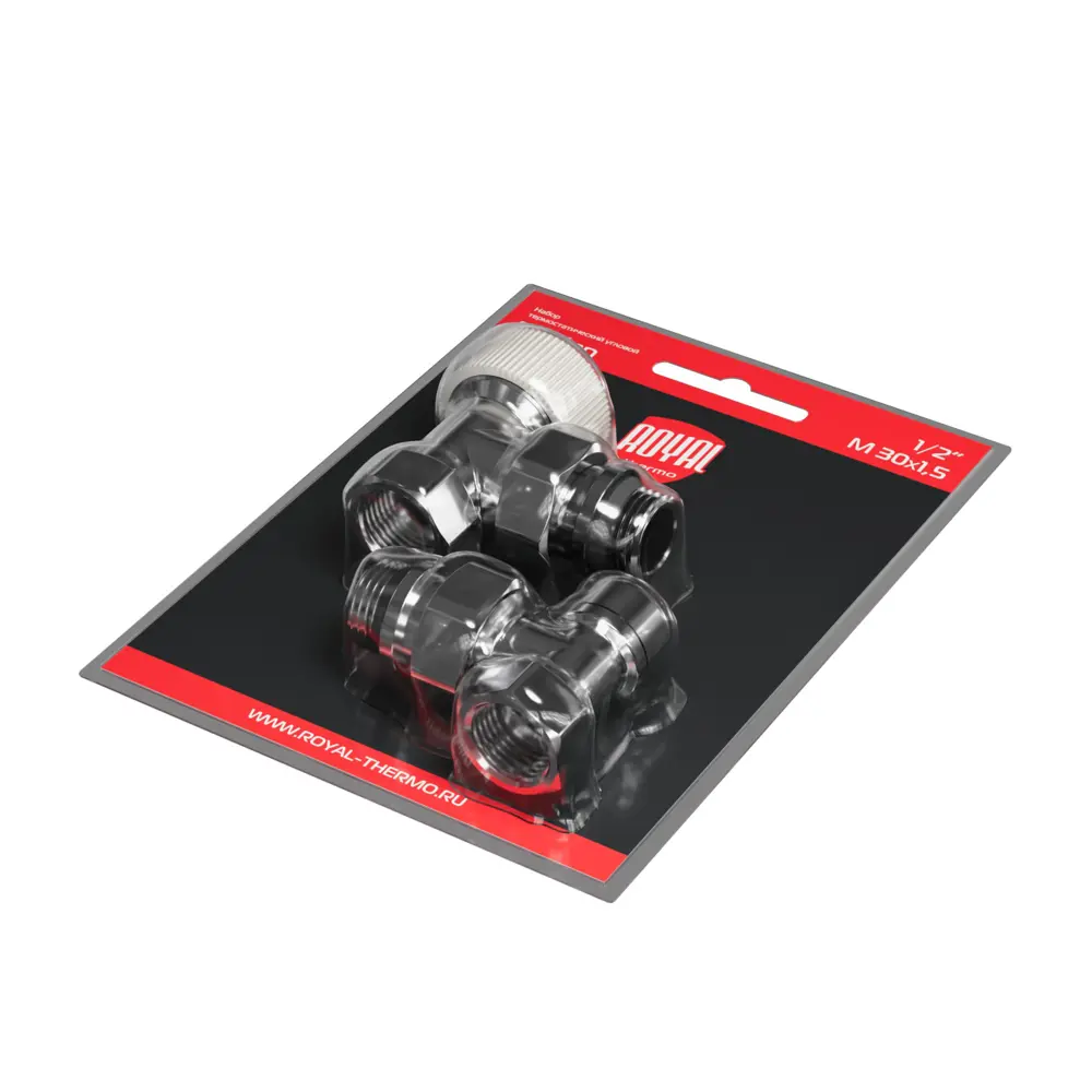 Термостатический комплект для радиатора угловой Royal Thermo Design 1/2" латунь цвет хром STLM-2156310 - Вид №6