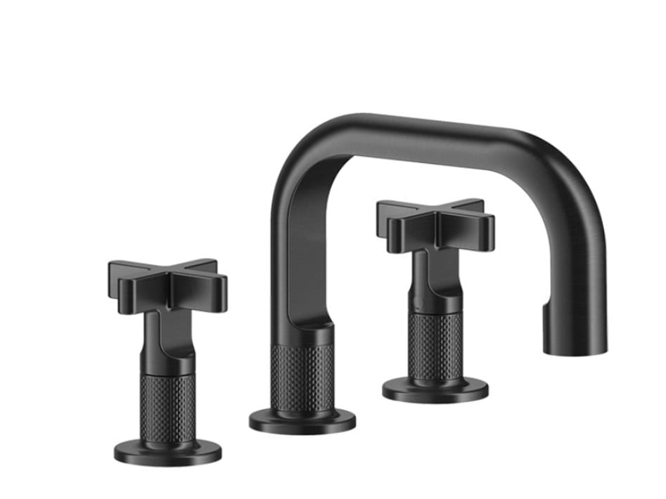 Смеситель для раковины с 3 отверстиями из латуни без слива Gessi гравированный ARCH-00062365