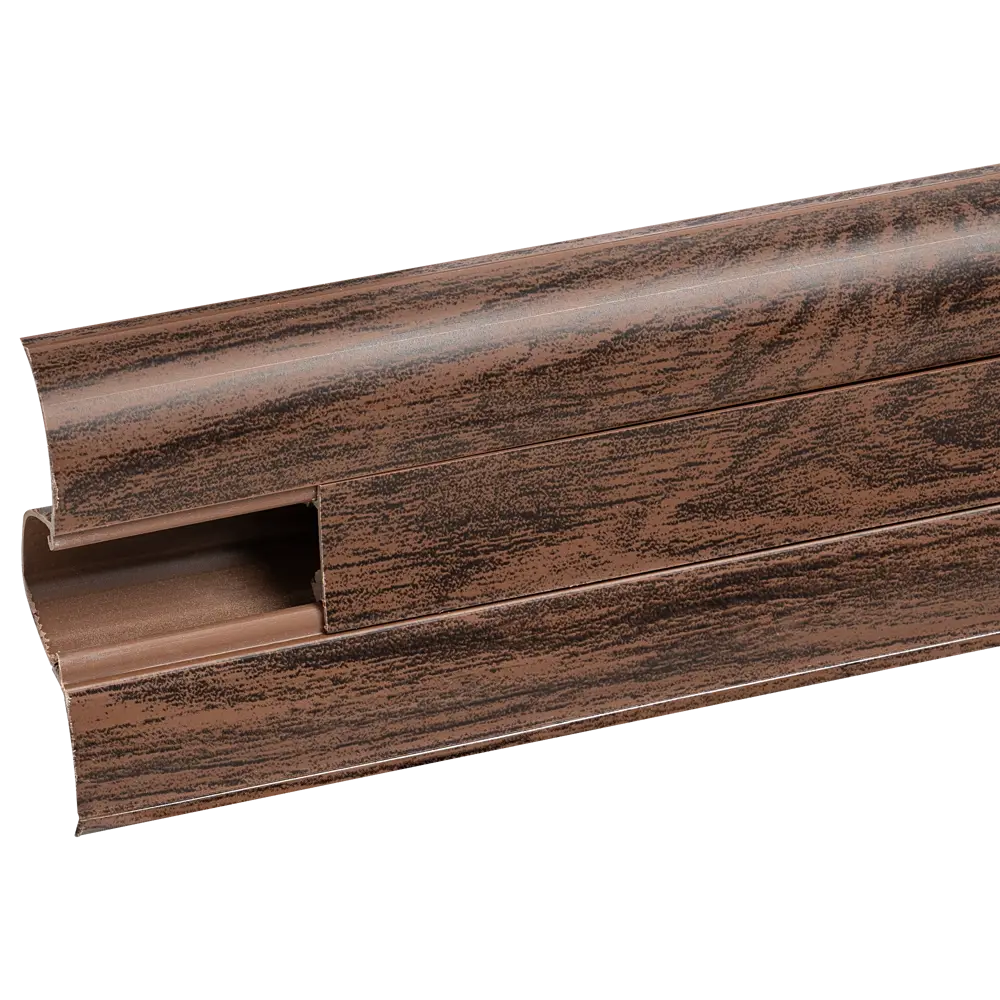 Плинтус напольный Pro Дом ПВХ цвет дуб венге 2200x55x23 мм 89443444 STLM-2111527 Santreyd 