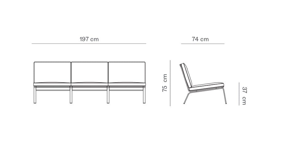 3-местный кожаный диван NORR11 ARCH-00104182 - Вид №2