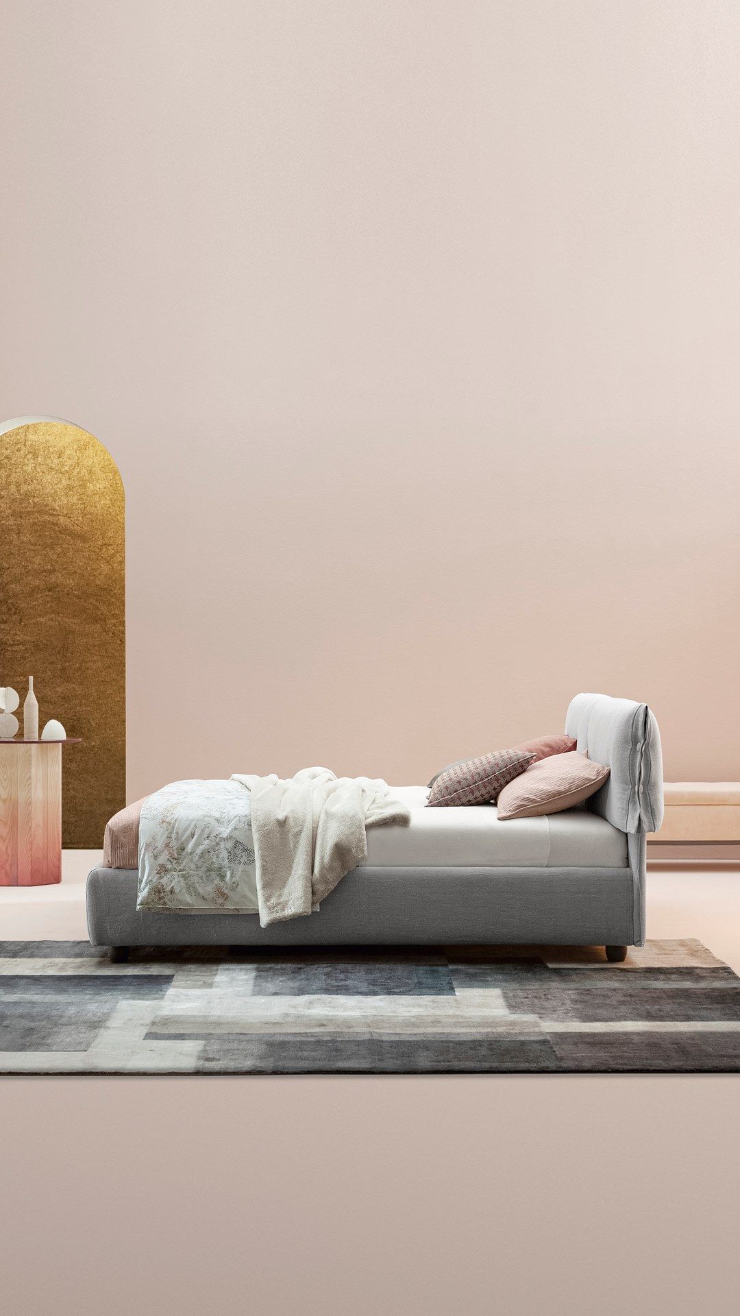 Двуспальная кровать из ткани с мягким изголовьем Twils GISELLE ARCH-00033828 - Вид №8