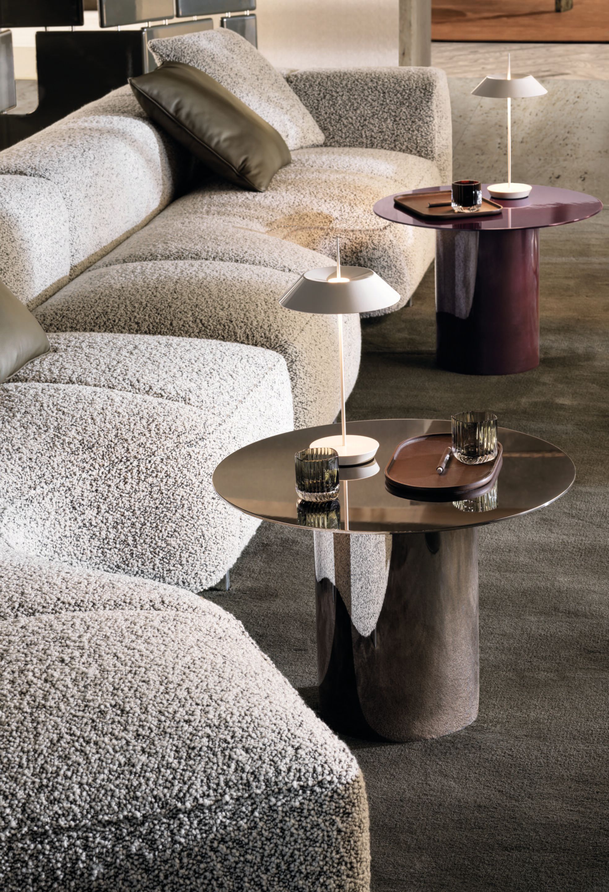 Окрашенный металлический круглый журнальный столик Minotti TOKIE ARCH-00038362 - Вид №2