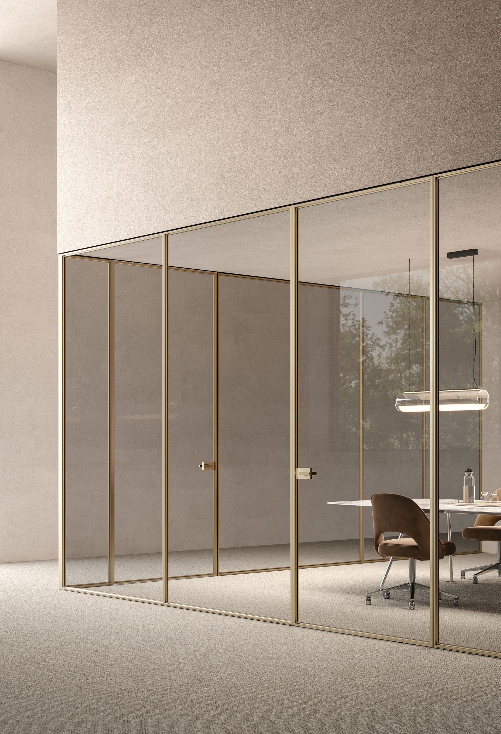 Ротационная стеклянная дверь Lualdi раздвижные и поворотные системы из стекла ARCH-00115262 - Вид №1