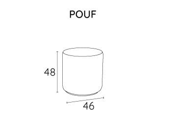 Круглый пуф из ткани Adrenalina Boll ARCH-00058956 - Вид №2