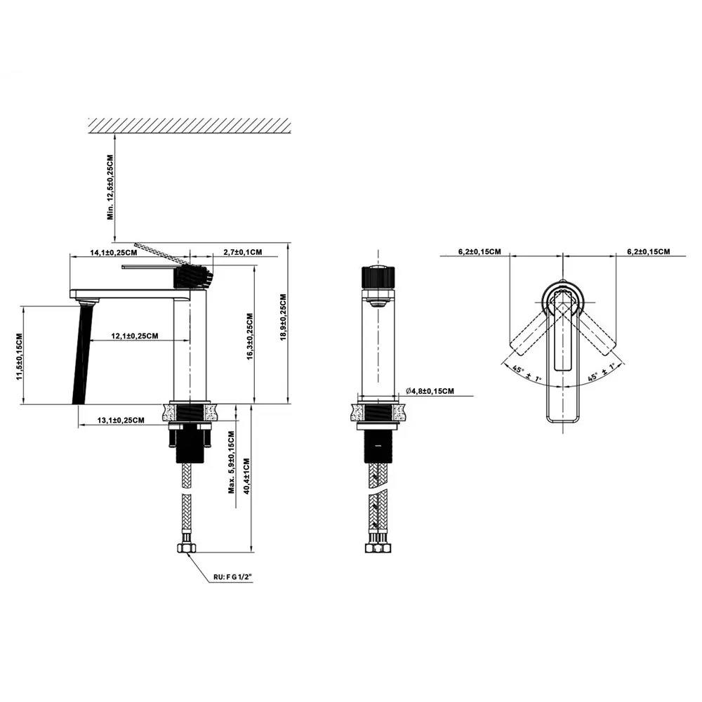 Смеситель для раковины KONSENSA Теано однорычажный цвет хром STLM-2097677 - Вид №7