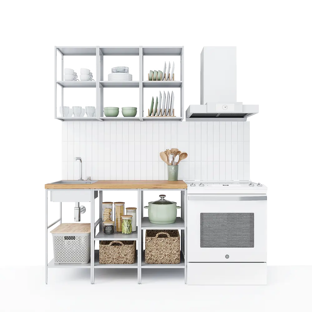 Кухонный гарнитур 120x60 см Вельга цвет белый KONSENSA STLM-2131913