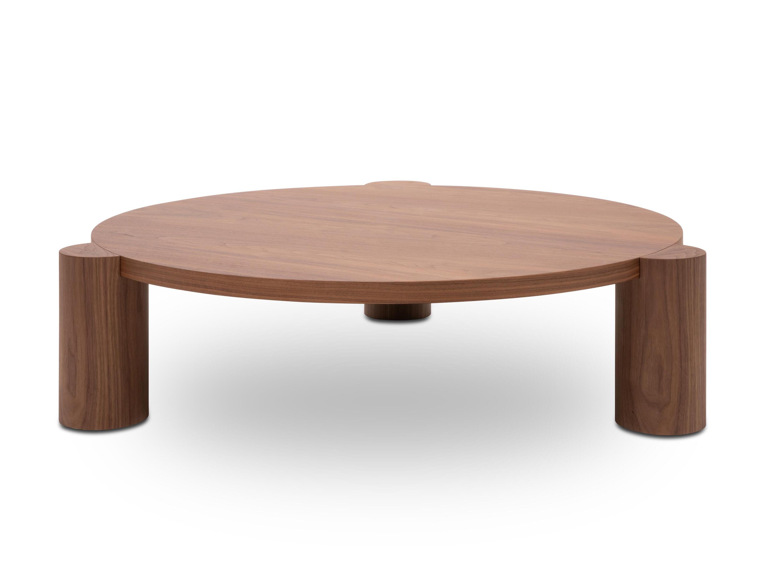 Деревянный круглый низкий журнальный столик Natuzzi Italia храм ARCH-00029551 - Вид №2