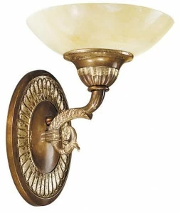 Possoni Illuminazione Бра из листового золота ржавчины со стеклом из оникса Raffaello 1999/a1