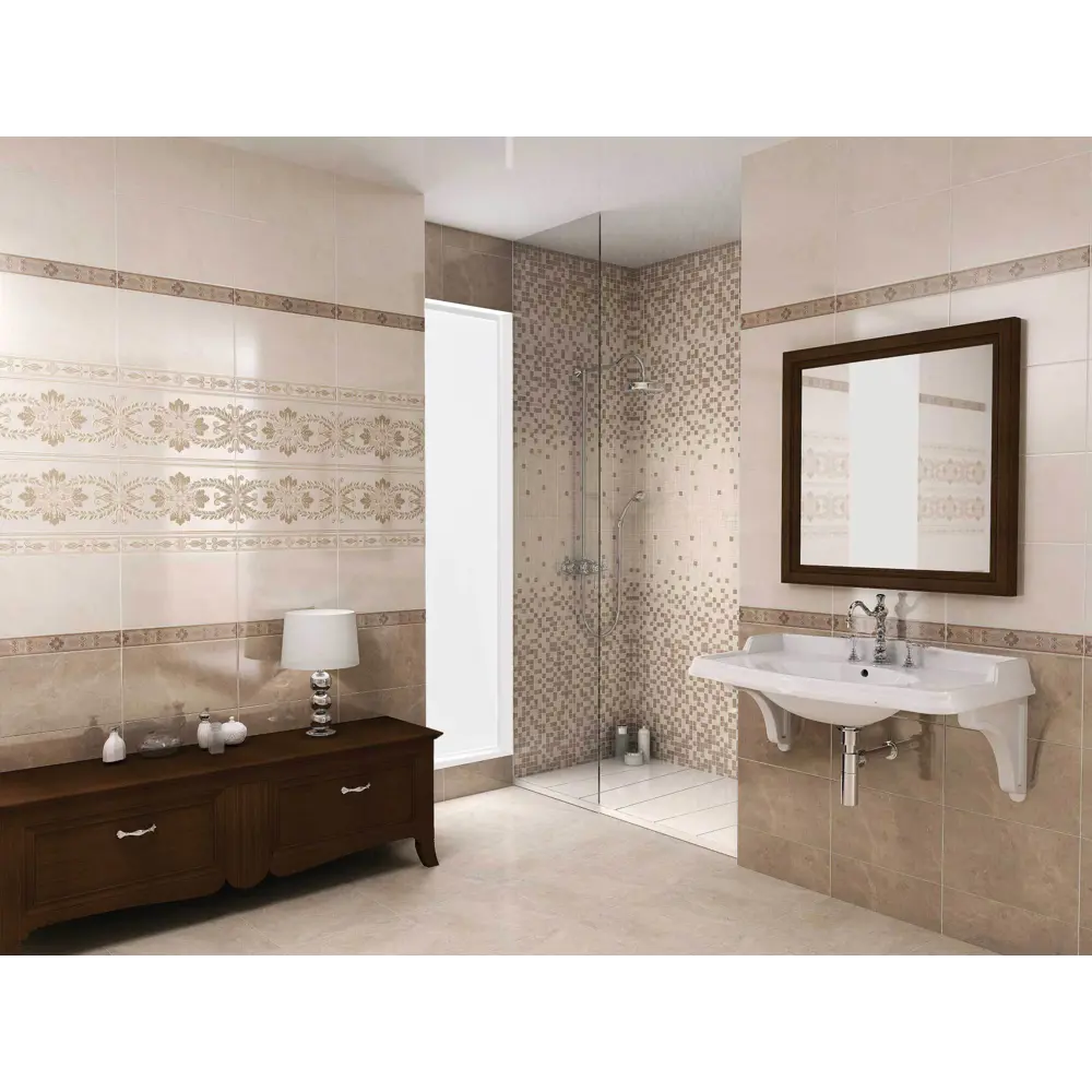 Плитка настенная Kerama Marazzi Мармион 25x40 см 1.1 м² цвет бежевый STLM-2060157 - Вид №2