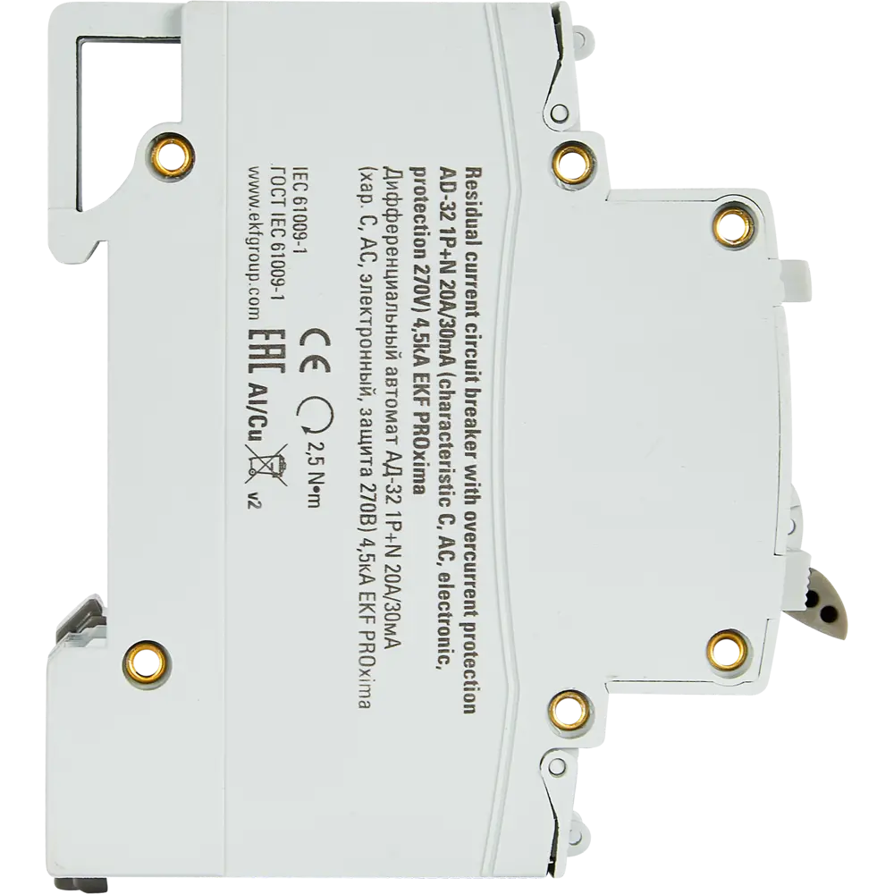 Дифференциальный автомат EKF АД-32 1P N C20 А 30 мА 4.5 кА АС 82421557 STLM-2094428  - Вид №3