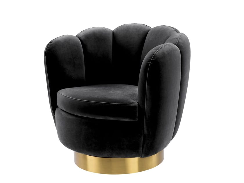 Бархатное вращающееся кресло Eichholtz MIRAGE ARCH-00070605