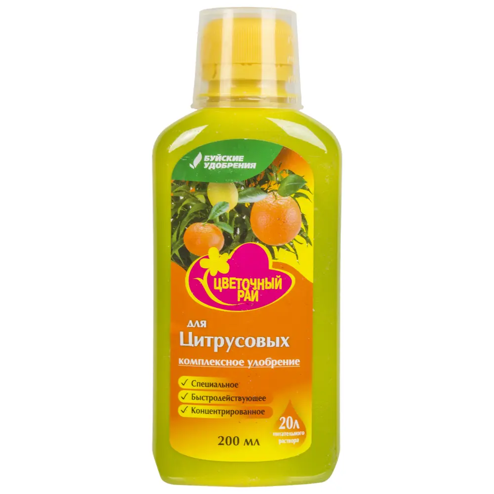БУЙСКИЕ УДОБРЕНИЯ «Цветочный рай» для цитрусовых 0,2 л 15637434 STLM-0006213