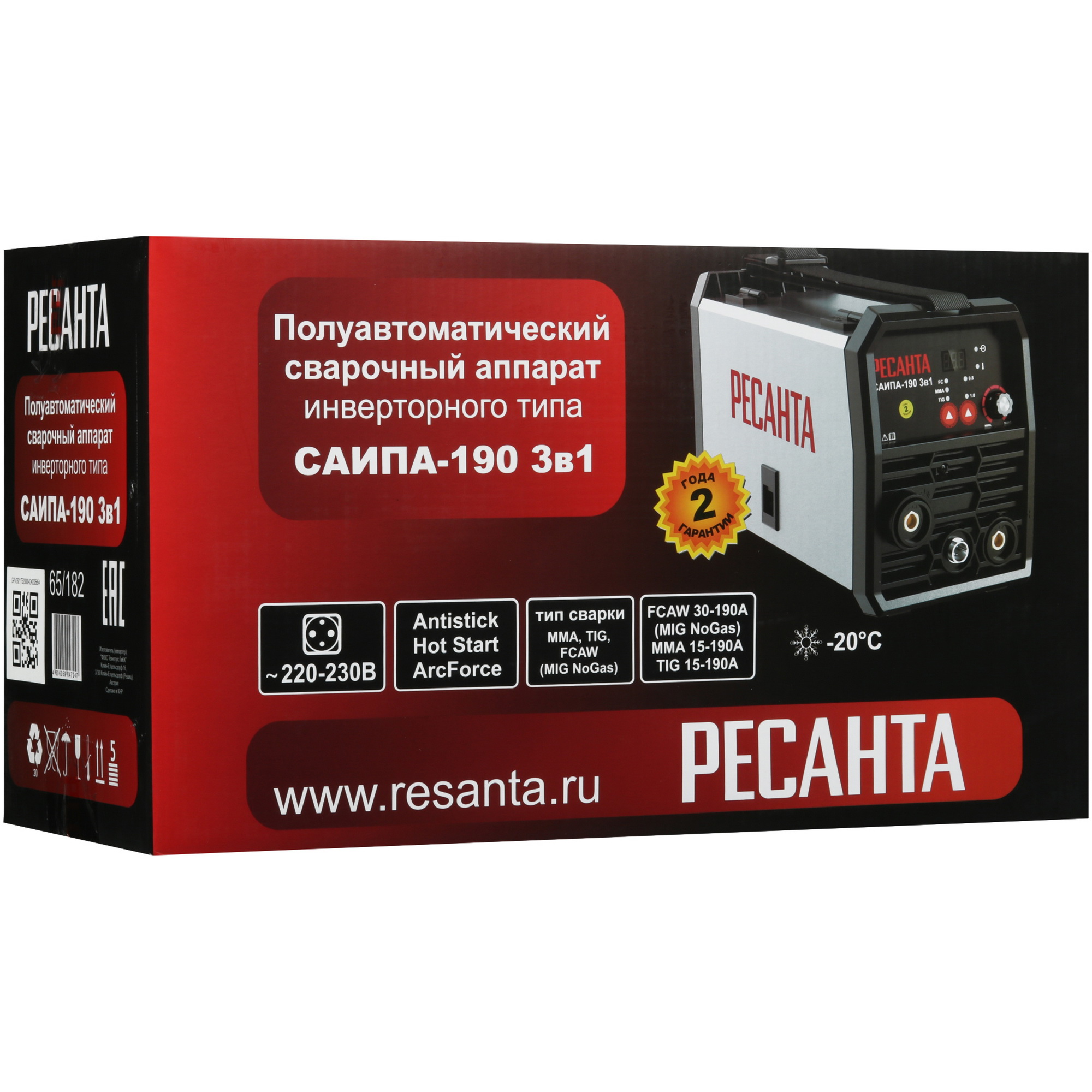 Сварочный аппарат Ресанта САИПА-190 9116689 STDN-0114374 - Вид №12