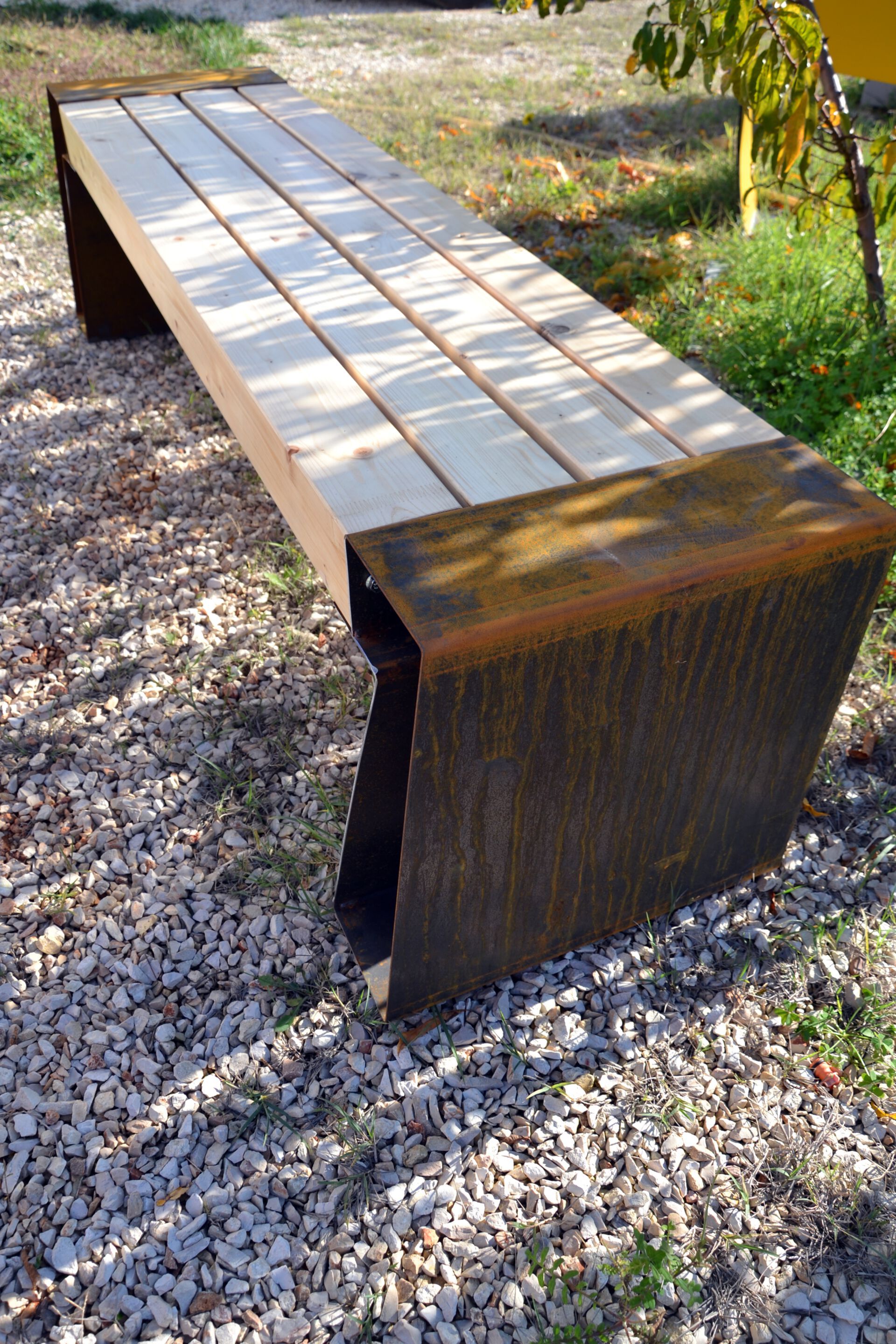 Стальная и деревянная скамья без спинки CITYSì SEVEN ARCH-00068601 - Вид №10