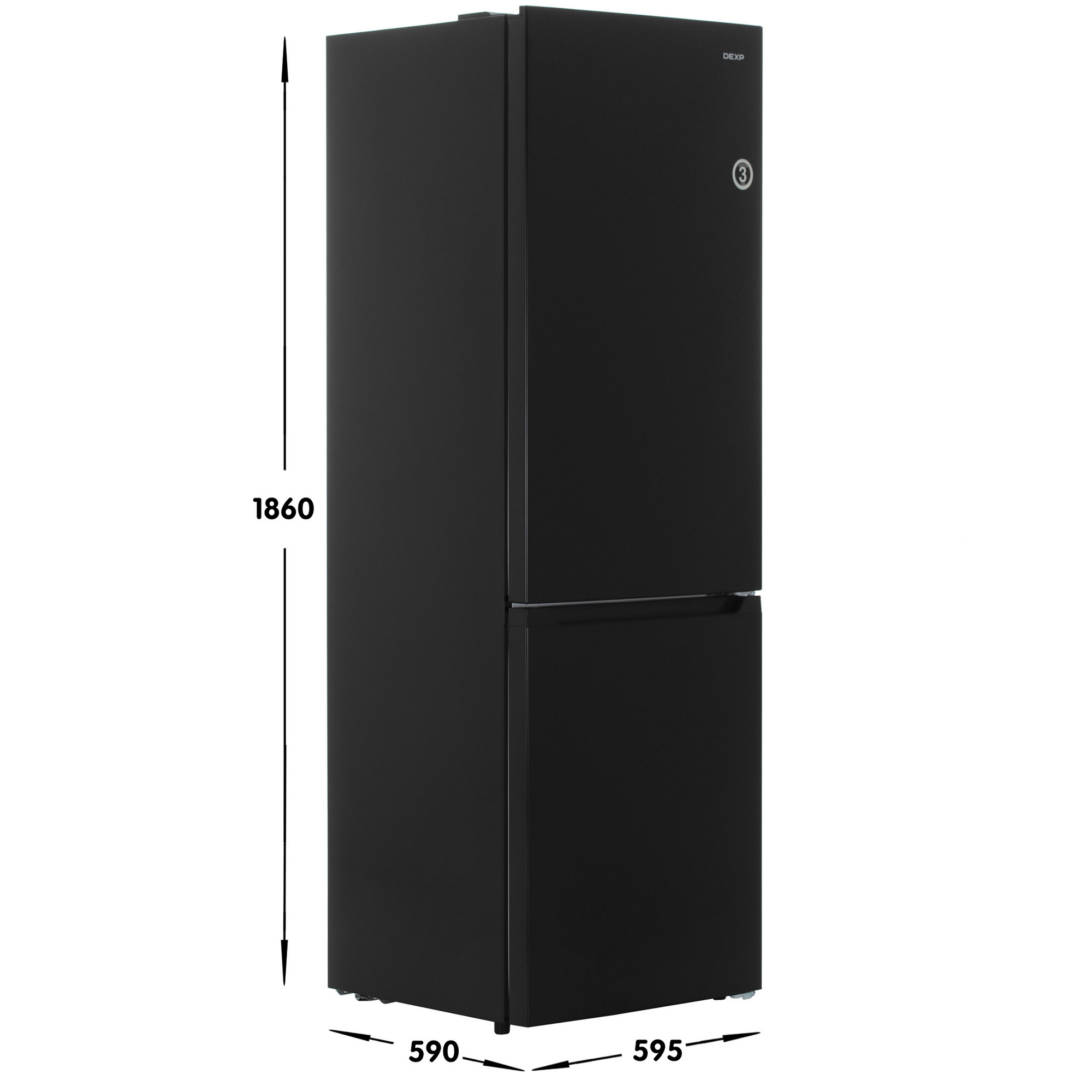 9088101 Холодильник с морозильником   DEXP B4-29AHA черный STDN-0041374 - Вид №6