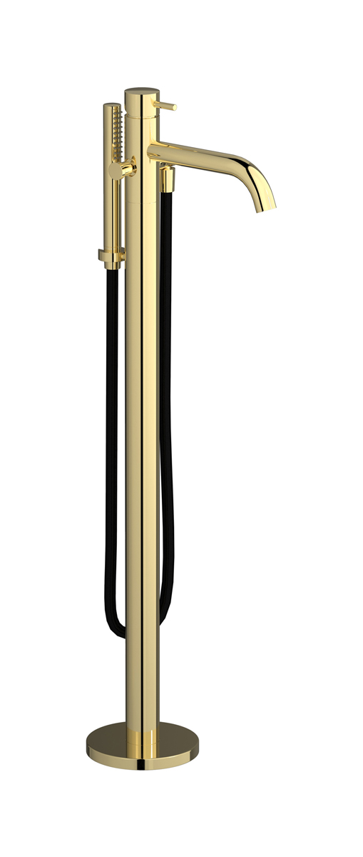 Напольный смесиель для ванны с встроенным душем. WE ARE IB mt399ii Pale Gold MilanoTorino 