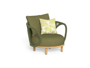 Съемное тканевое садовое кресло с подлокотниками