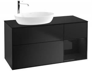 Villeroy&Boch Тумба под раковину Прямоугольная версия F932PHPD Finion Black Matt Lacquer