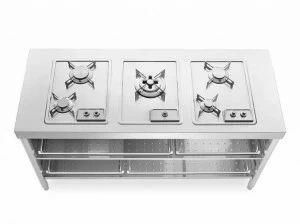 ALPES-INOX Отдельностоящий кухонный модуль из нержавеющей стали для варочной панели Liberi in cucina
