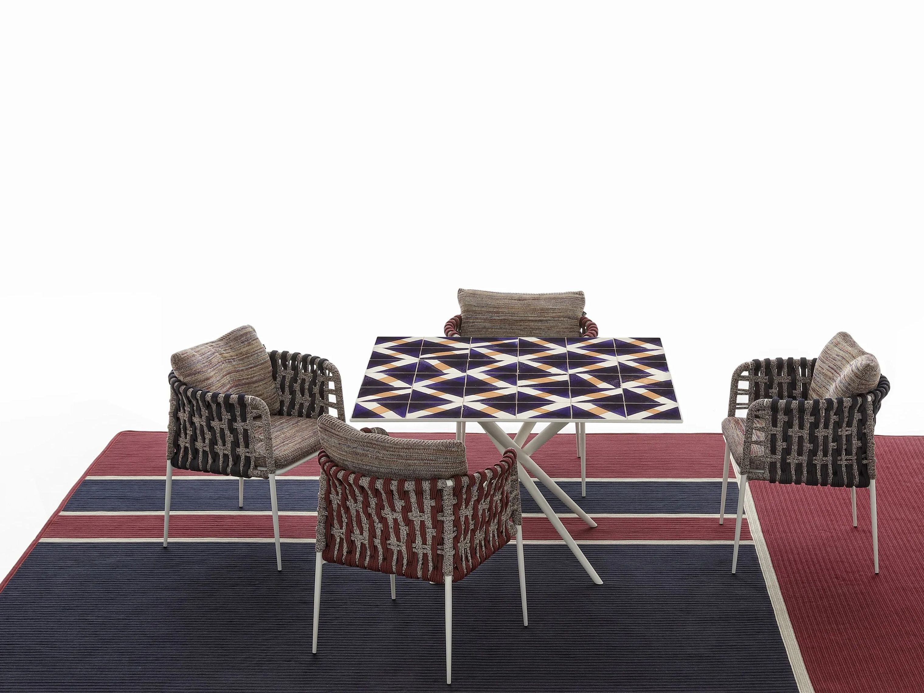 Открытый стул с подлокотниками, плетеный веревками Nodo Italia Antonio Marras + Nodo Italia ARCH-00005153 - Вид №2