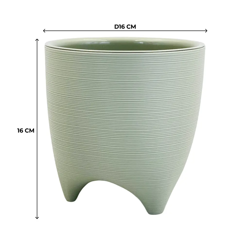 Кашпо Evergreen Design Декоста 16x16x17 см v2.25 л пластик шалфей STLM-2199057 - Вид №3