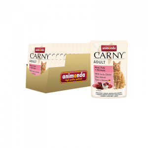 ПР0050435*12 Корм для кошек Carny Adult говядина, индейка, креветки пауч 85г (упаковка - 12 шт) Animonda