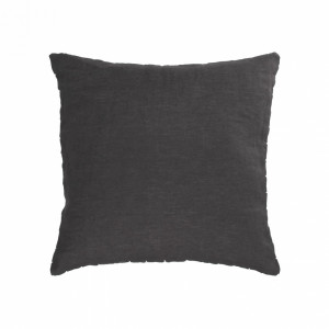 109436 Elmina 100% linen cushion cover in black 45 x 45 cm La Forma