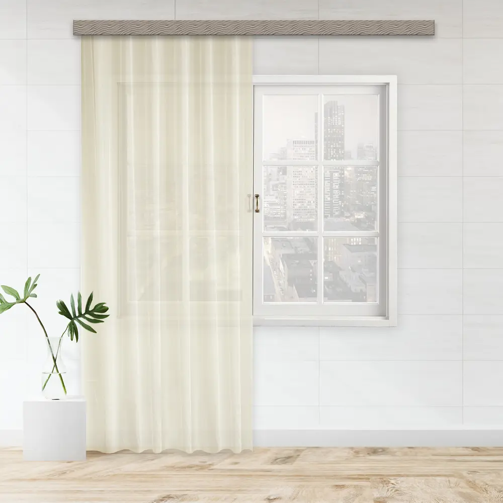 Тюль на ленте Cremelle 250x260 см цвет бежевый WITERRA STLM-2032523 - Вид №6