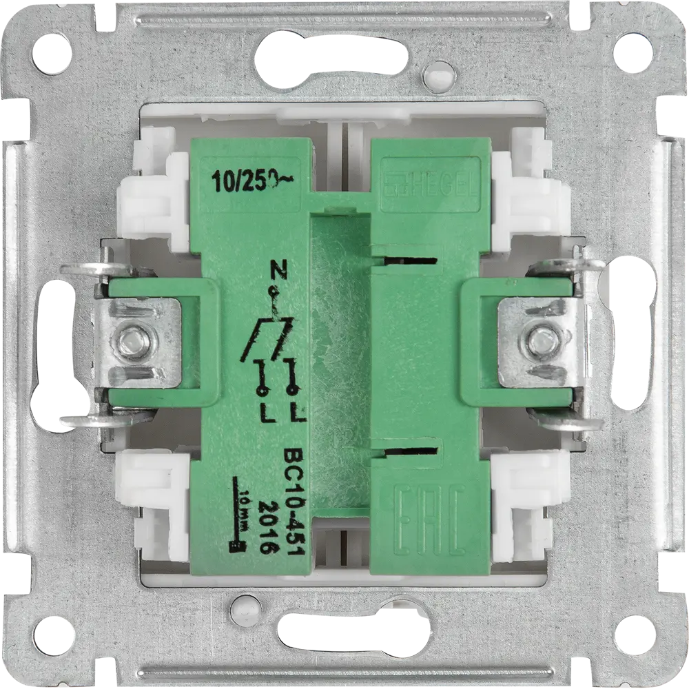 Переключатель встраиваемый Hegel Мастер 1 клавиша цвет белый STLM-2125650 - Вид №2