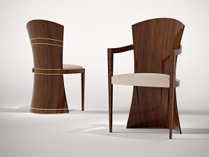 Деревянный стул с подлокотниками и без них