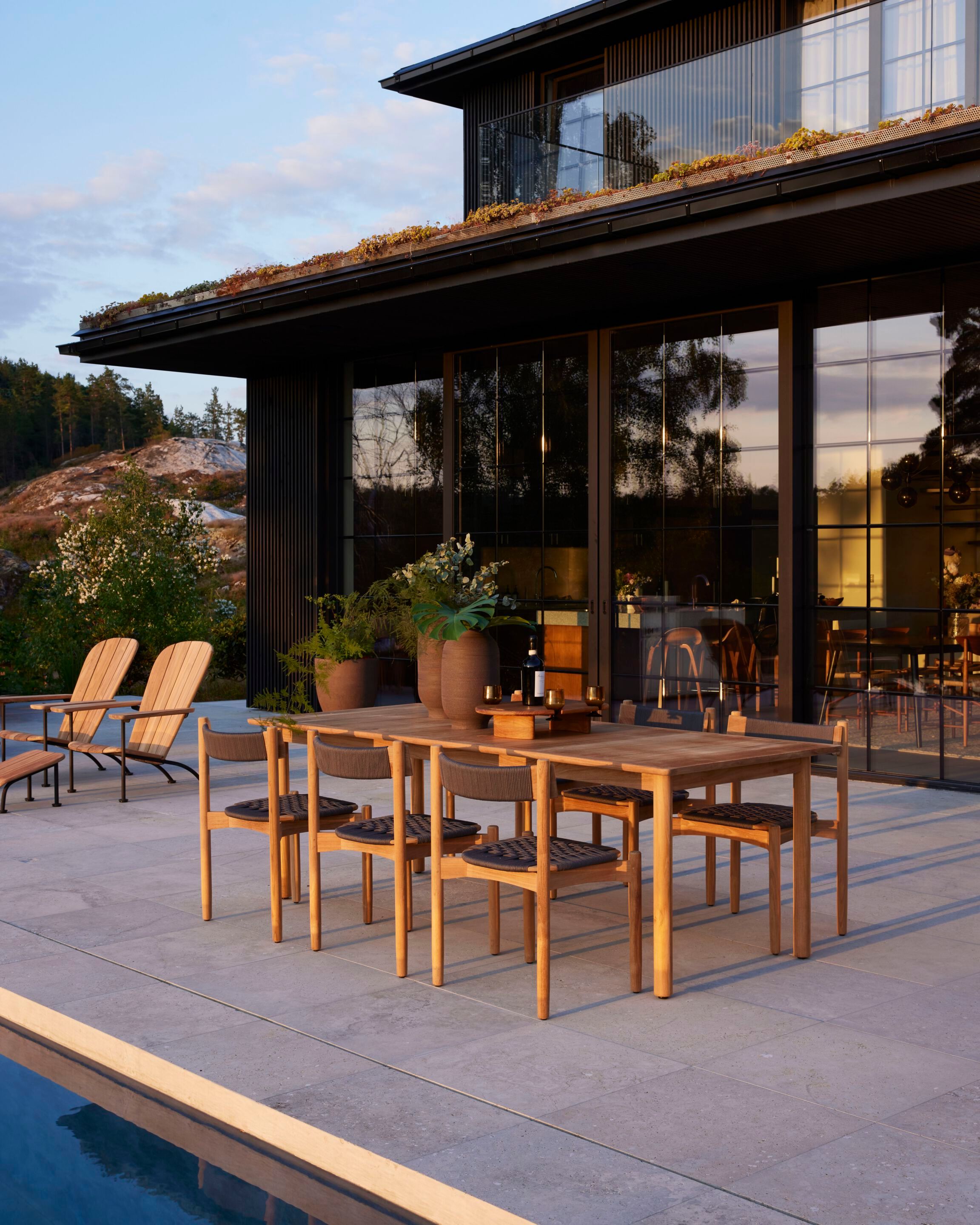 Прямоугольный садовый стол из тикового дерева Skargaarden костер ARCH-00073801 - Вид №5