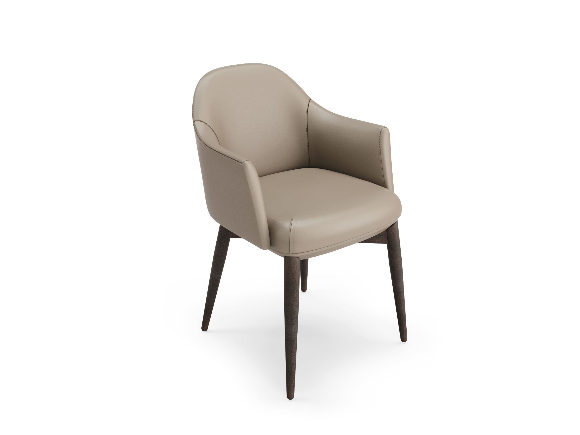 Кожаный стул с подлокотниками PRADDY Natur ARCH-00058312