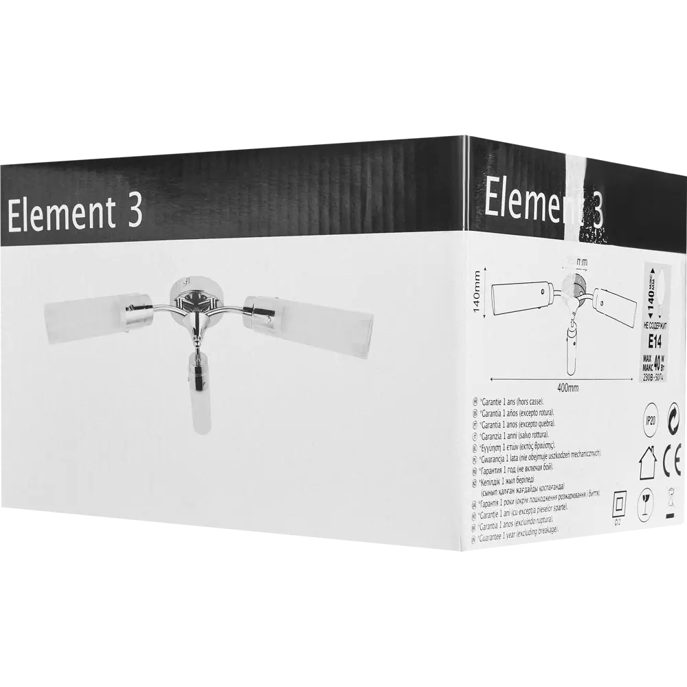 Люстра Element 3xE14x40 Вт, цвет хром 15548597 STLM-2092810 Santreyd  - Вид №7