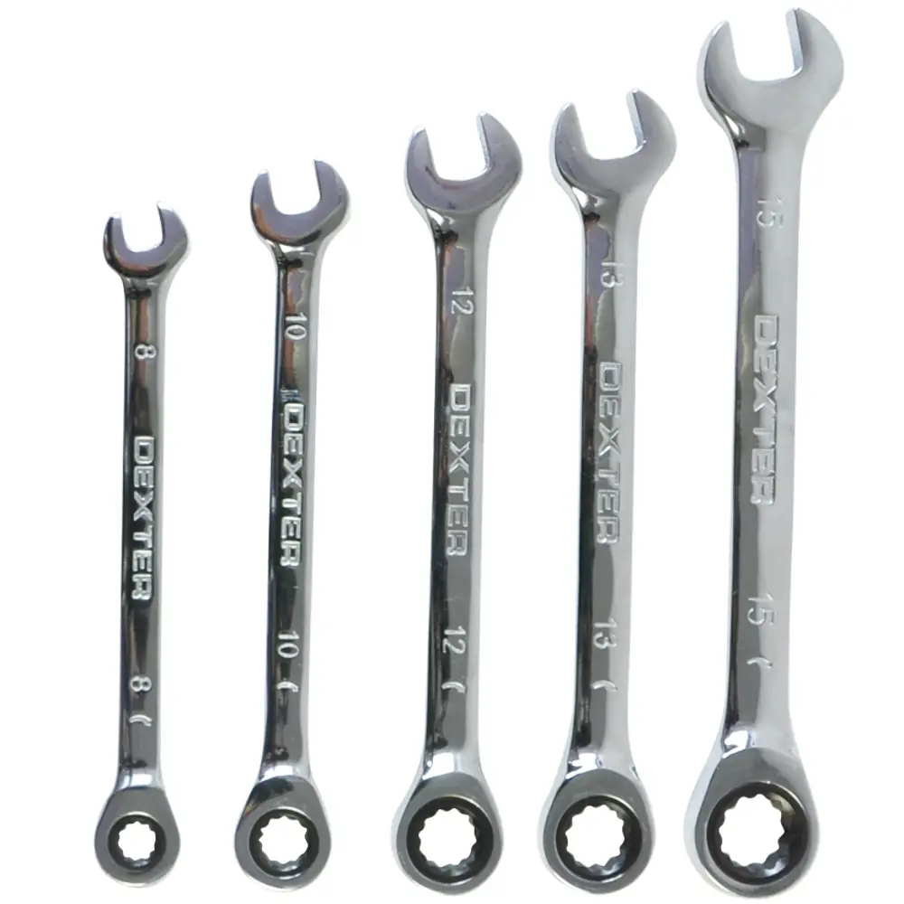 Набор ключей с трещоткой Dexter, 5 шт STLM-2190729