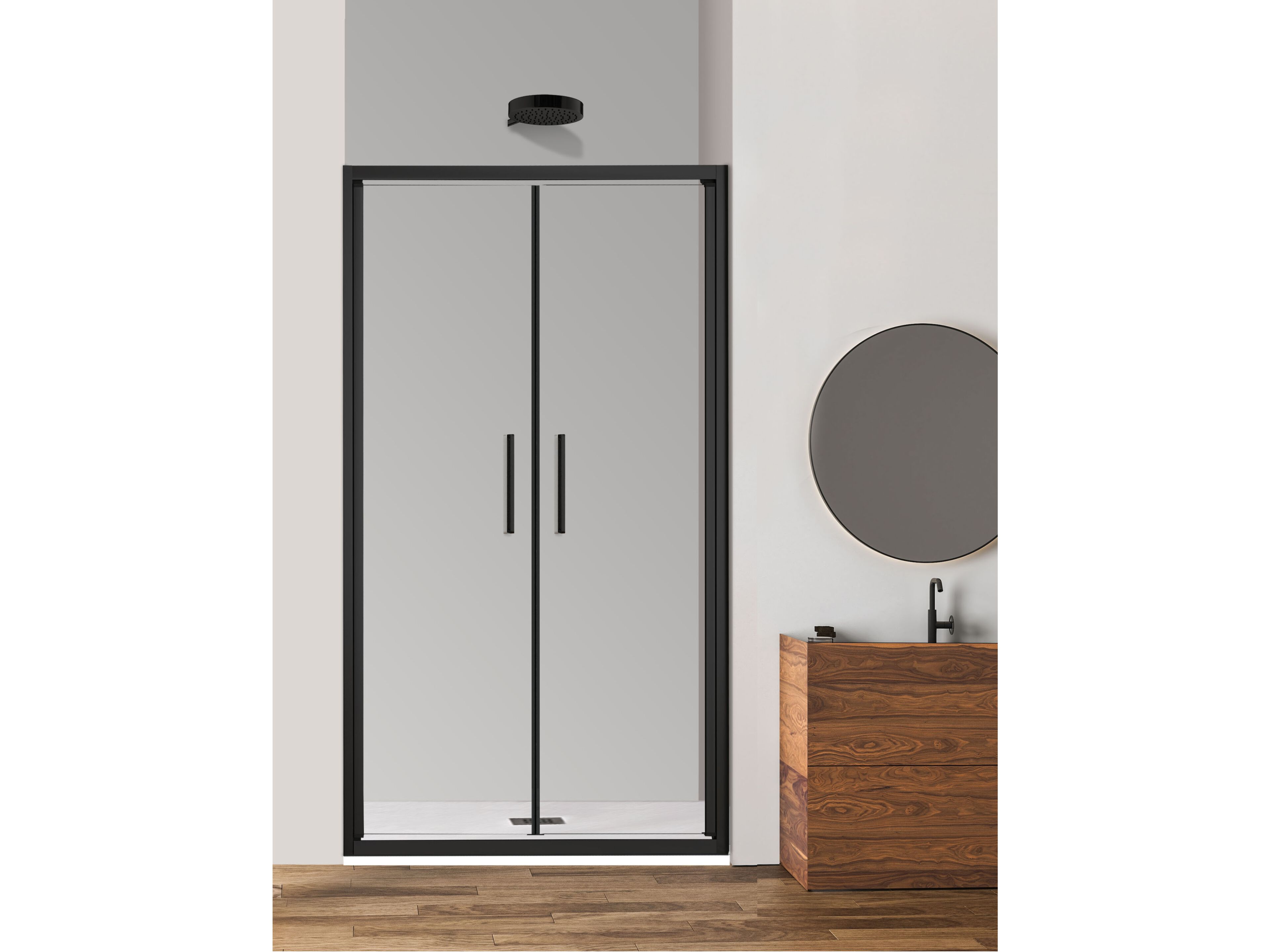 Хрустальная ниша душевая кабина с распашной дверью Metidea Рубин ARCH-00071275 - Вид №1